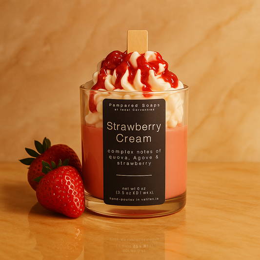Strawberry Candle | Strawberry Dessert Candle