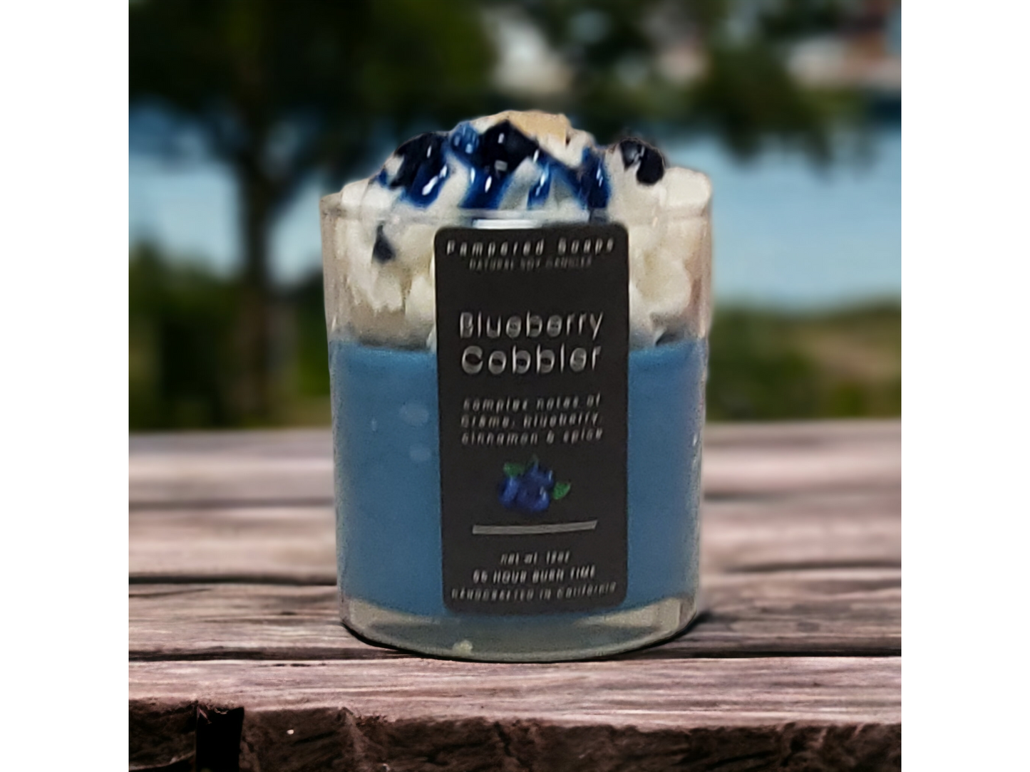 Blueberry Cobbler. Blueberry Candle