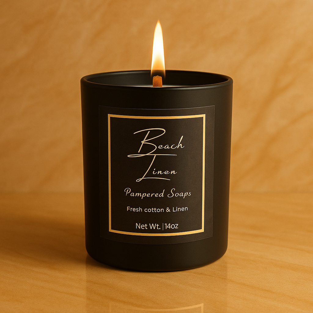 Beach Linen | 14 oz Wood Wick Candle