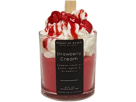 Strawberry Creme Dessert Candle Pampered Soaps